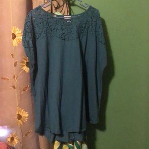 Dark Turquoise blue shirt plus size